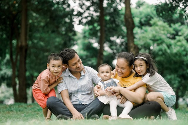 Family Playing at the park